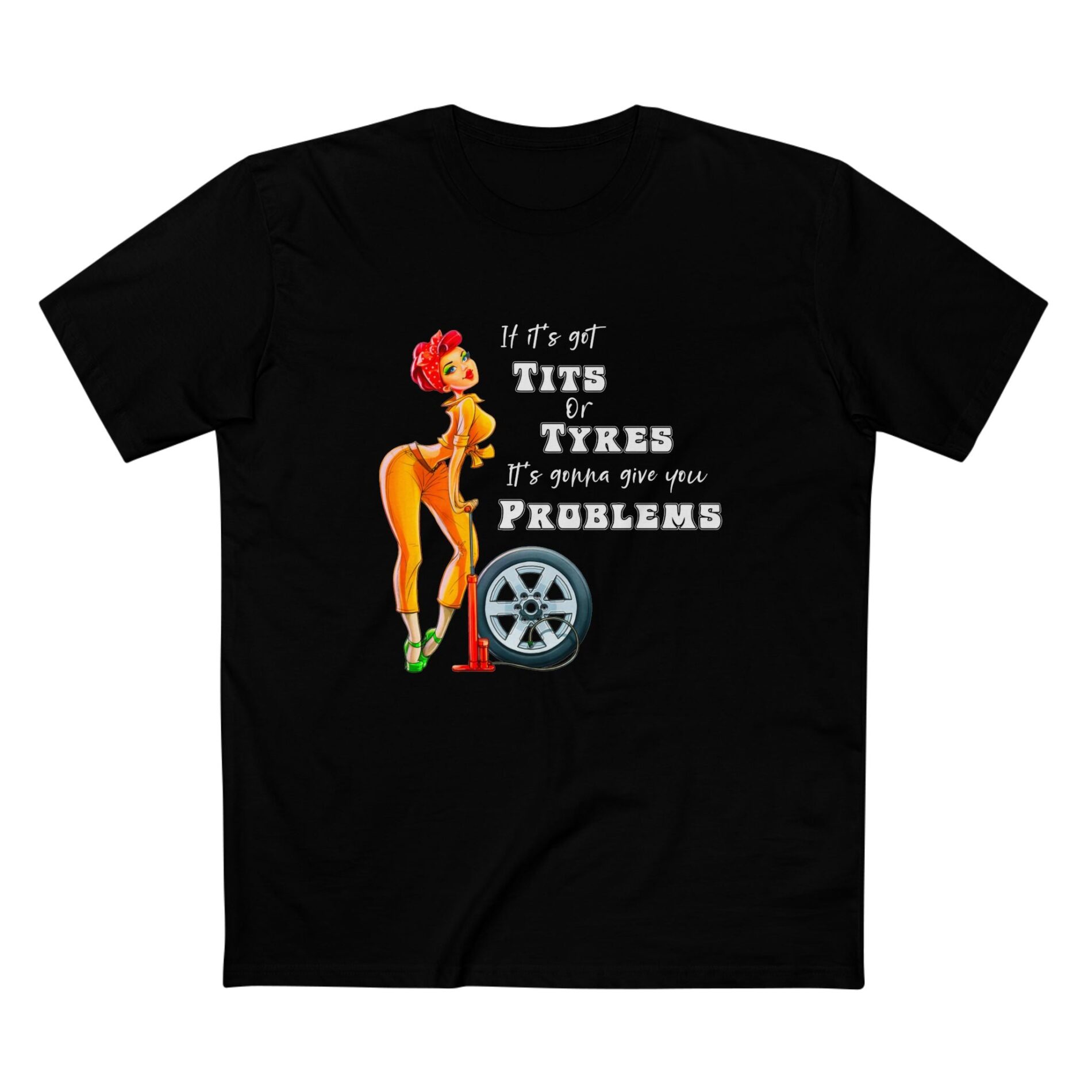 Tits or tyres – Adult Staple Tee