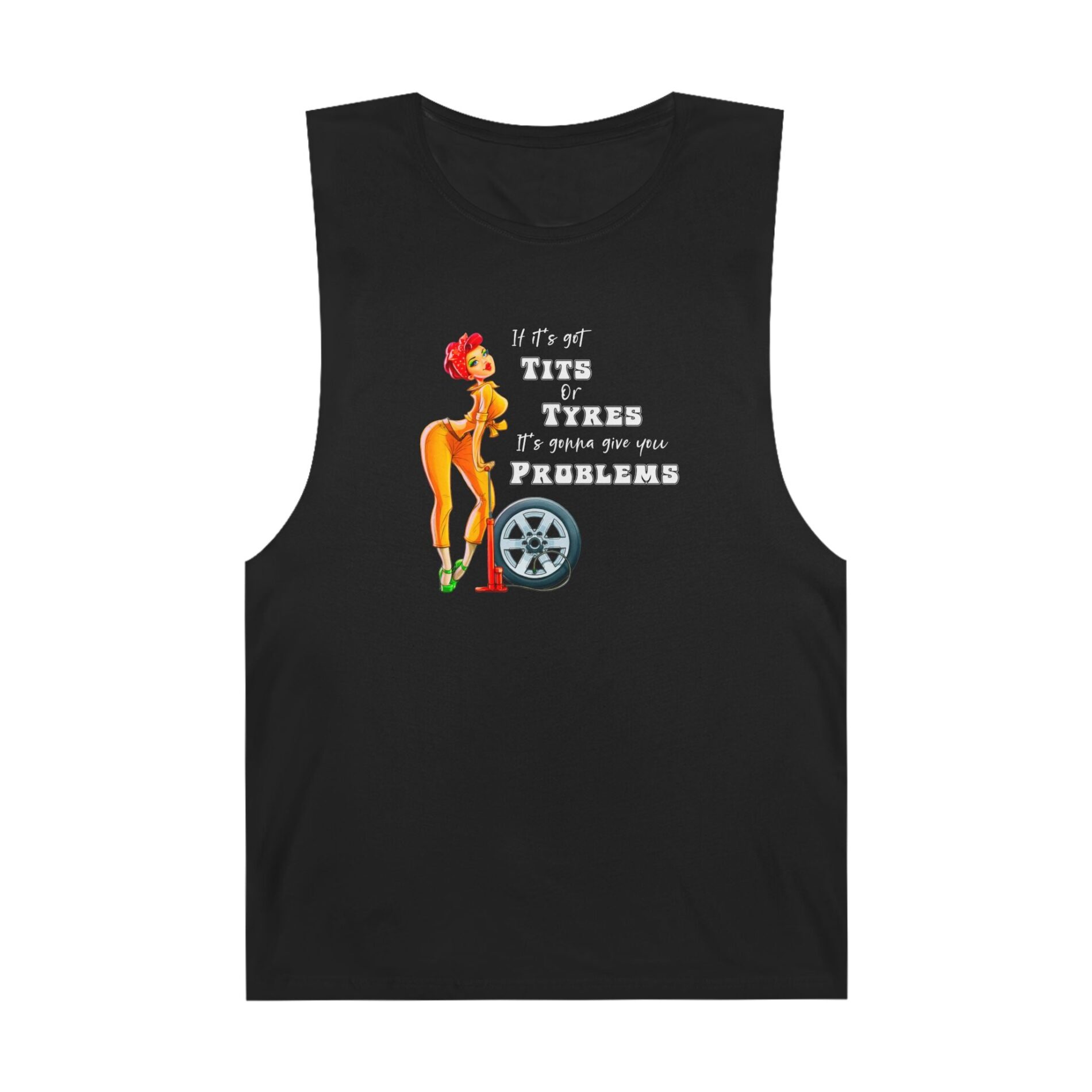 Tits or tyres – Unisex Tank Top
